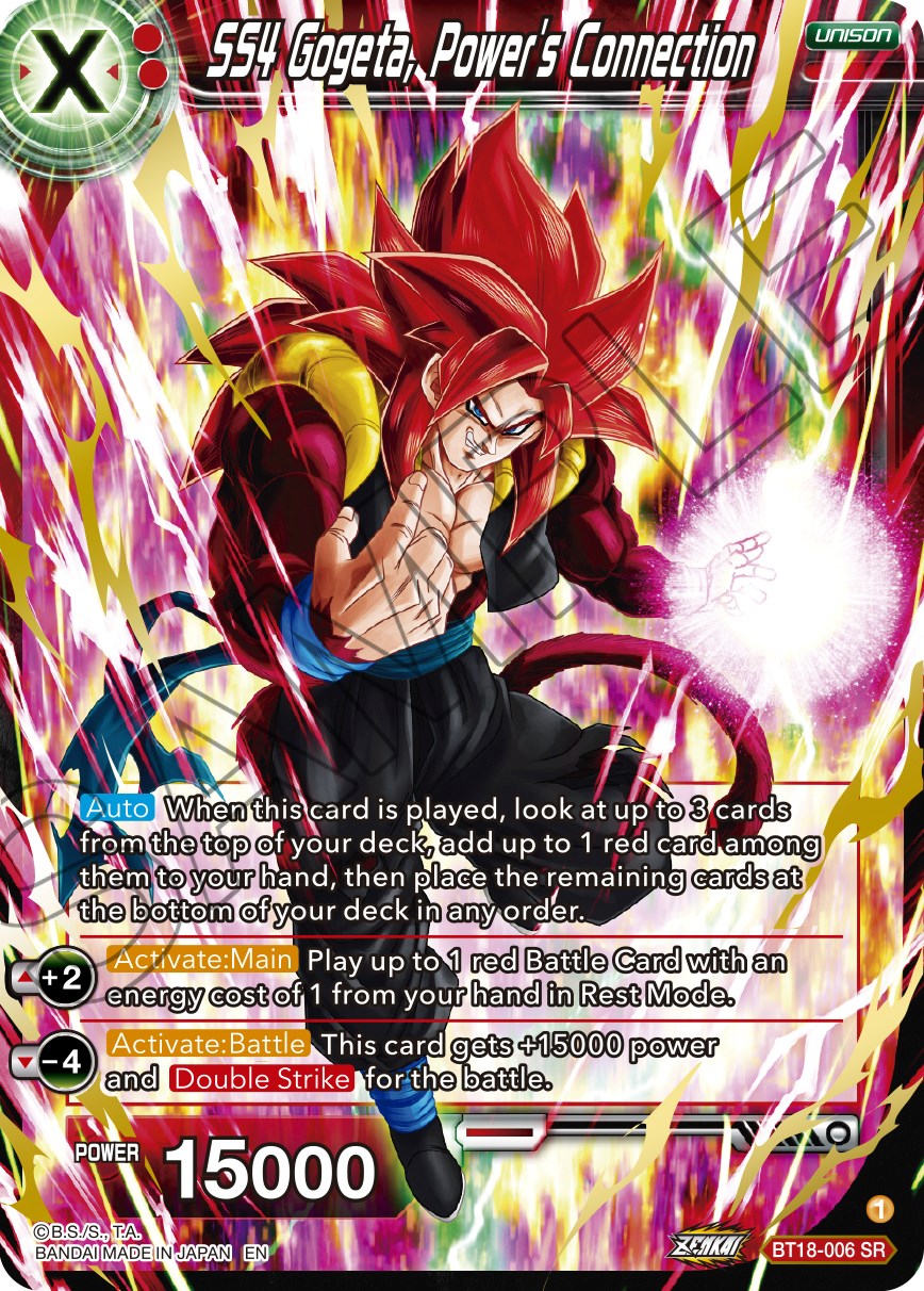 SS4 Gogeta, Power's Connection (BT18-006) [Dawn of the Z-Legends] | The Time Vault CA