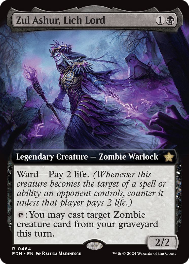 Zul Ashur, Lich Lord (Extended Art) [Foundations] | The Time Vault CA