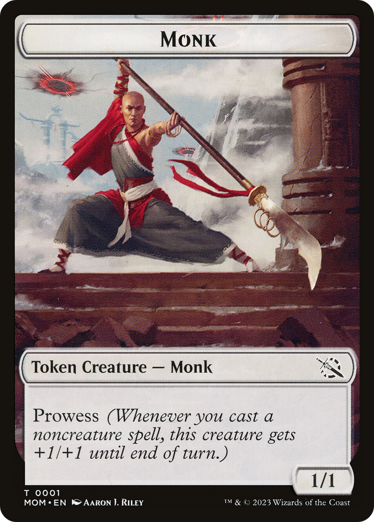 Monk // Spirit (13) Double-Sided Token [March of the Machine Tokens] | The Time Vault CA