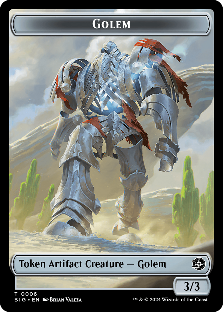 Golem // Plot Double-Sided Token [Outlaws of Thunder Junction: The Big Score Tokens] | The Time Vault CA