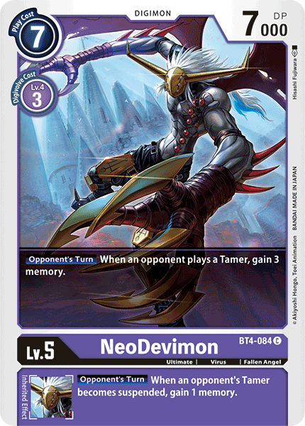 NeoDevimon [BT4-084] [Great Legend] | The Time Vault CA