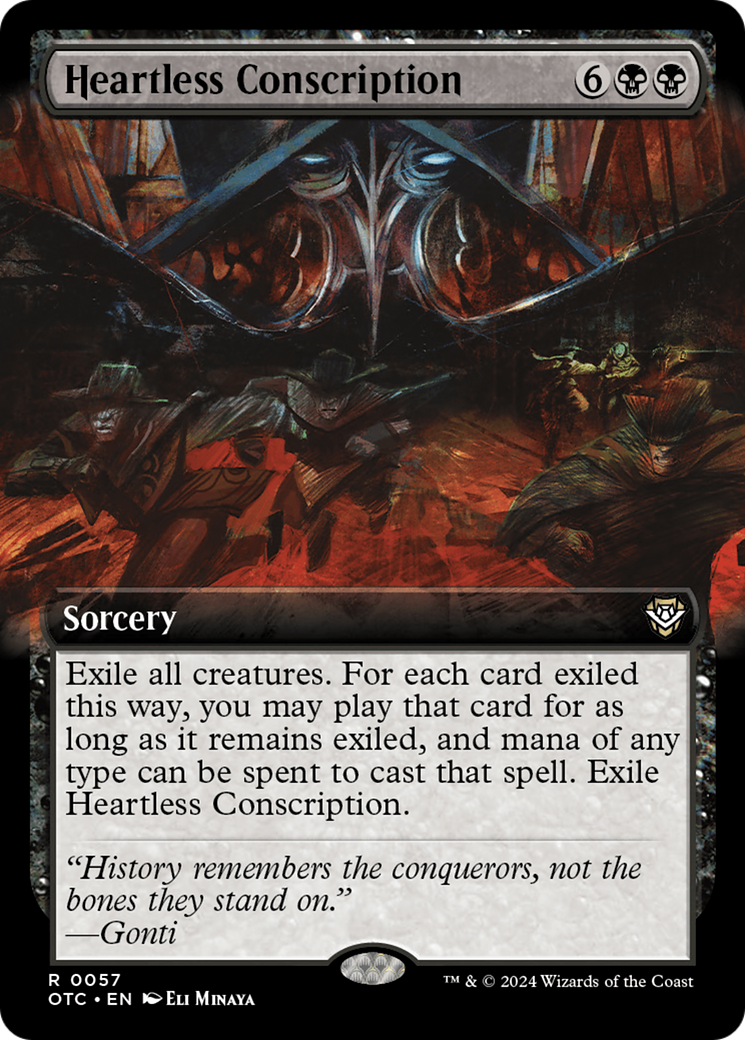 Heartless Conscription (Extended Art) [Outlaws of Thunder Junction Commander] | The Time Vault CA