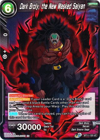 Dark Broly, the New Masked Saiyan (BT11-135) [Vermilion Bloodline 2nd Edition] | The Time Vault CA
