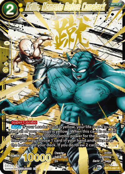 Krillin, Moments Before Comeback (Alternate Art) (BT11-097) [Special Anniversary Set 2021] | The Time Vault CA