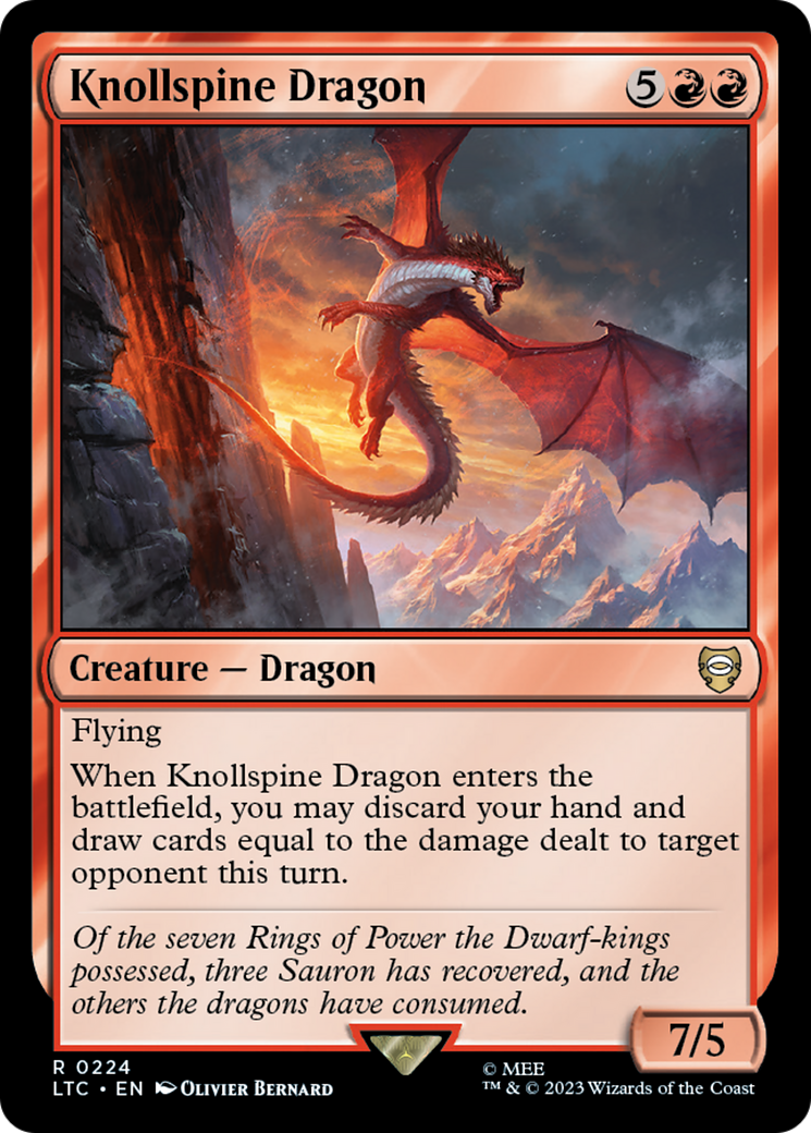 Knollspine Dragon [The Lord of the Rings: Tales of Middle-Earth Commander] | The Time Vault CA