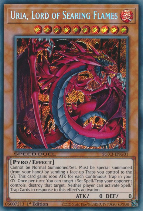 Uria, Lord of Searing Flames [SGX3-ENG01] Secret Rare | The Time Vault CA