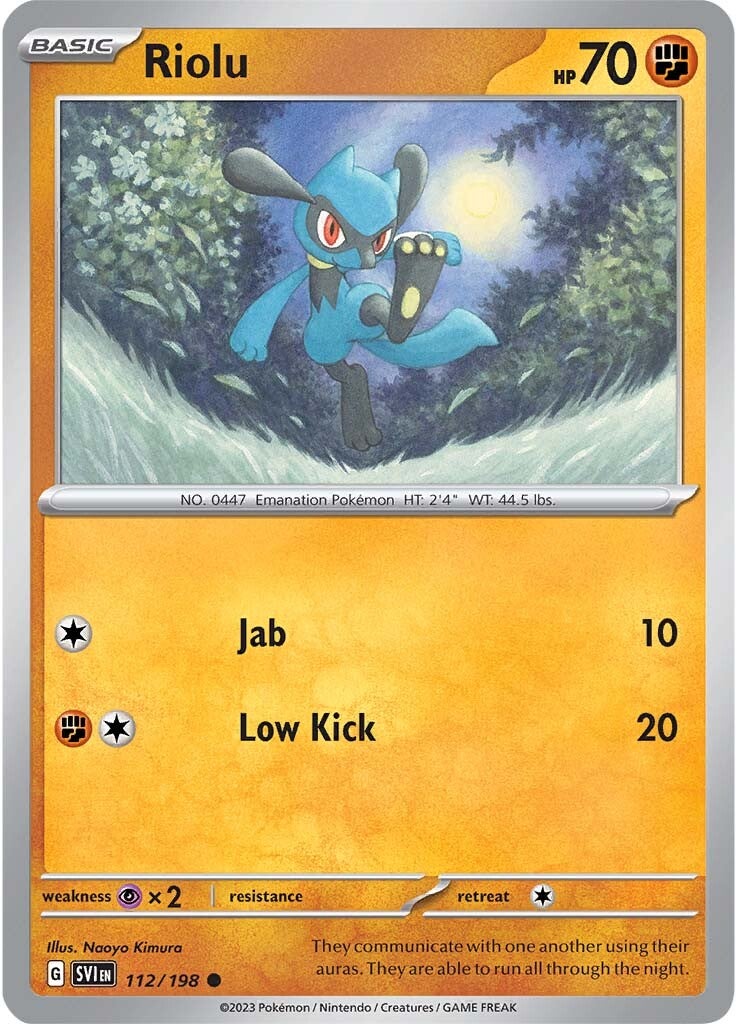 Riolu (112/198) [Scarlet & Violet: Base Set] | The Time Vault CA