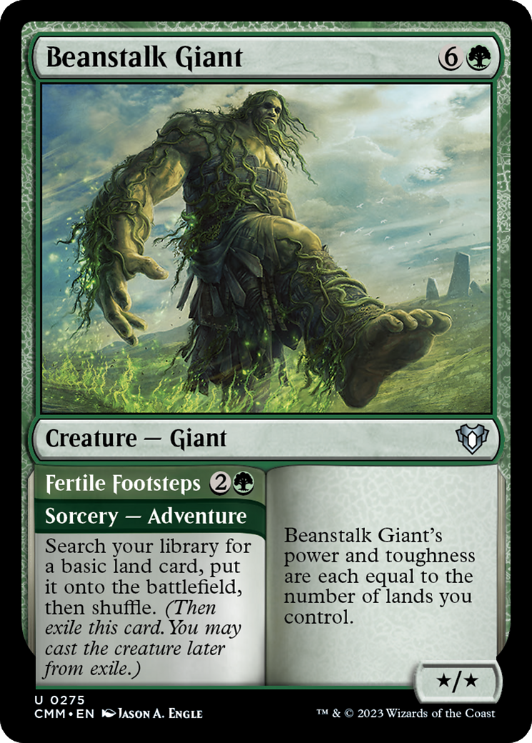 Beanstalk Giant // Fertile Footsteps [Commander Masters] | The Time Vault CA