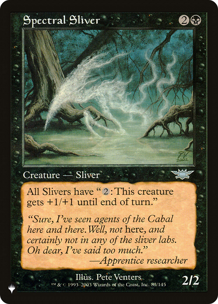 Spectral Sliver [The List Reprints] | The Time Vault CA