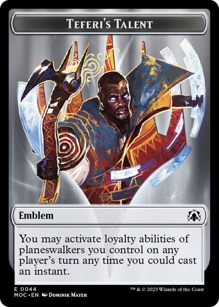 Phyrexian Myr // Teferi's Talent Emblem Double-Sided Token [March of the Machine Tokens] | The Time Vault CA