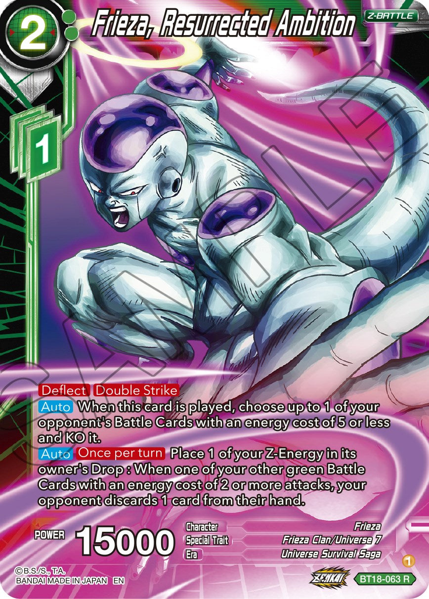 Frieza, Resurrected Ambition (BT18-063) [Dawn of the Z-Legends] | The Time Vault CA
