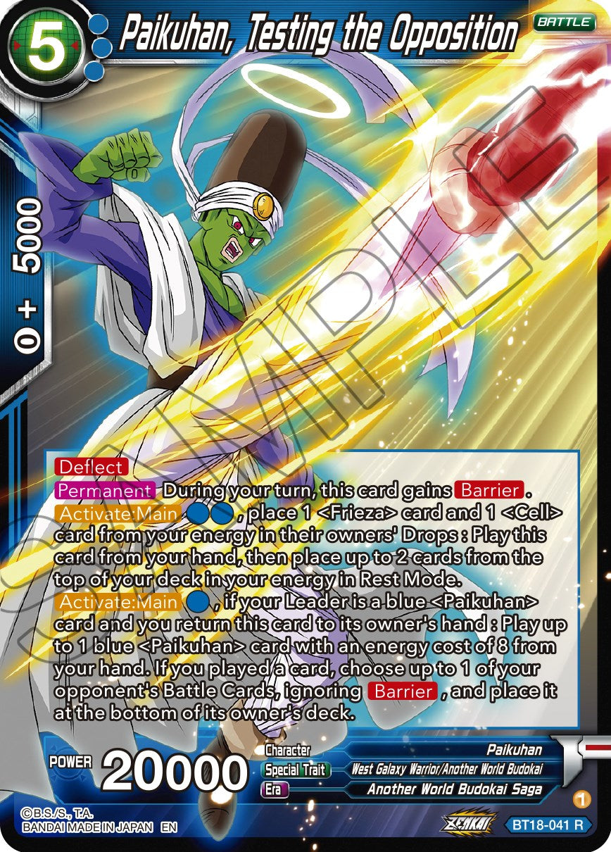 Paikuhan, Testing the Opposition (BT18-041) [Dawn of the Z-Legends] | The Time Vault CA