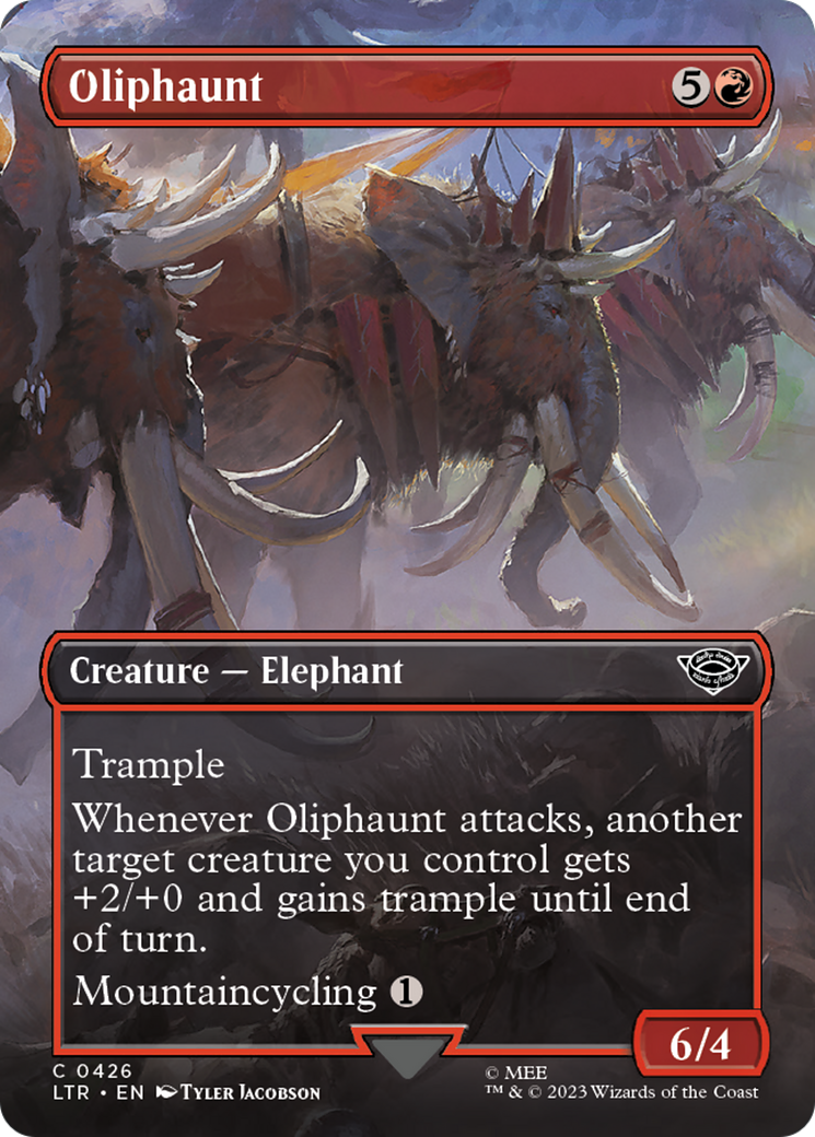 Oliphaunt (Borderless Alternate Art) [The Lord of the Rings: Tales of Middle-Earth] | The Time Vault CA