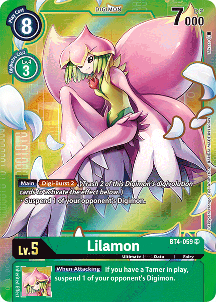 Lilamon [BT4-059] (Alternate Art) [Great Legend] | The Time Vault CA