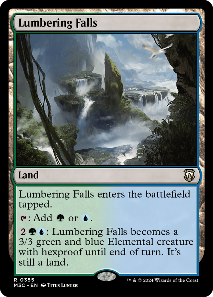Lumbering Falls (Ripple Foil) [Modern Horizons 3 Commander] | The Time Vault CA