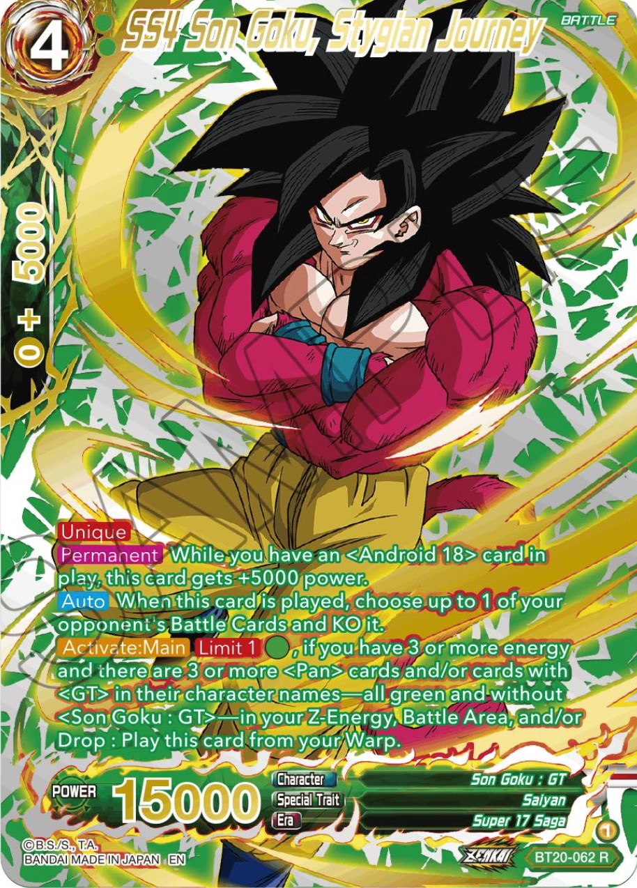 SS4 Son Goku, Stygian Journey (Gold-Stamped) (BT20-062) [Power Absorbed] | The Time Vault CA