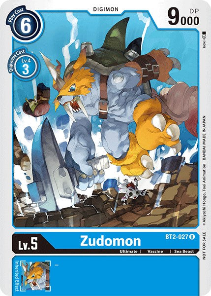 Zudomon [BT2-027] (Official Tournament Pack Vol.3) [Release Special Booster Promos] | The Time Vault CA