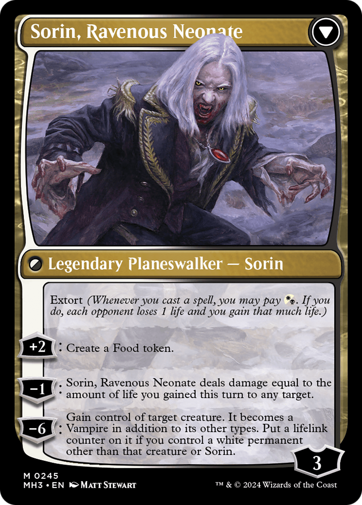 Sorin of House Markov // Sorin, Ravenous Neonate [Modern Horizons 3] | The Time Vault CA