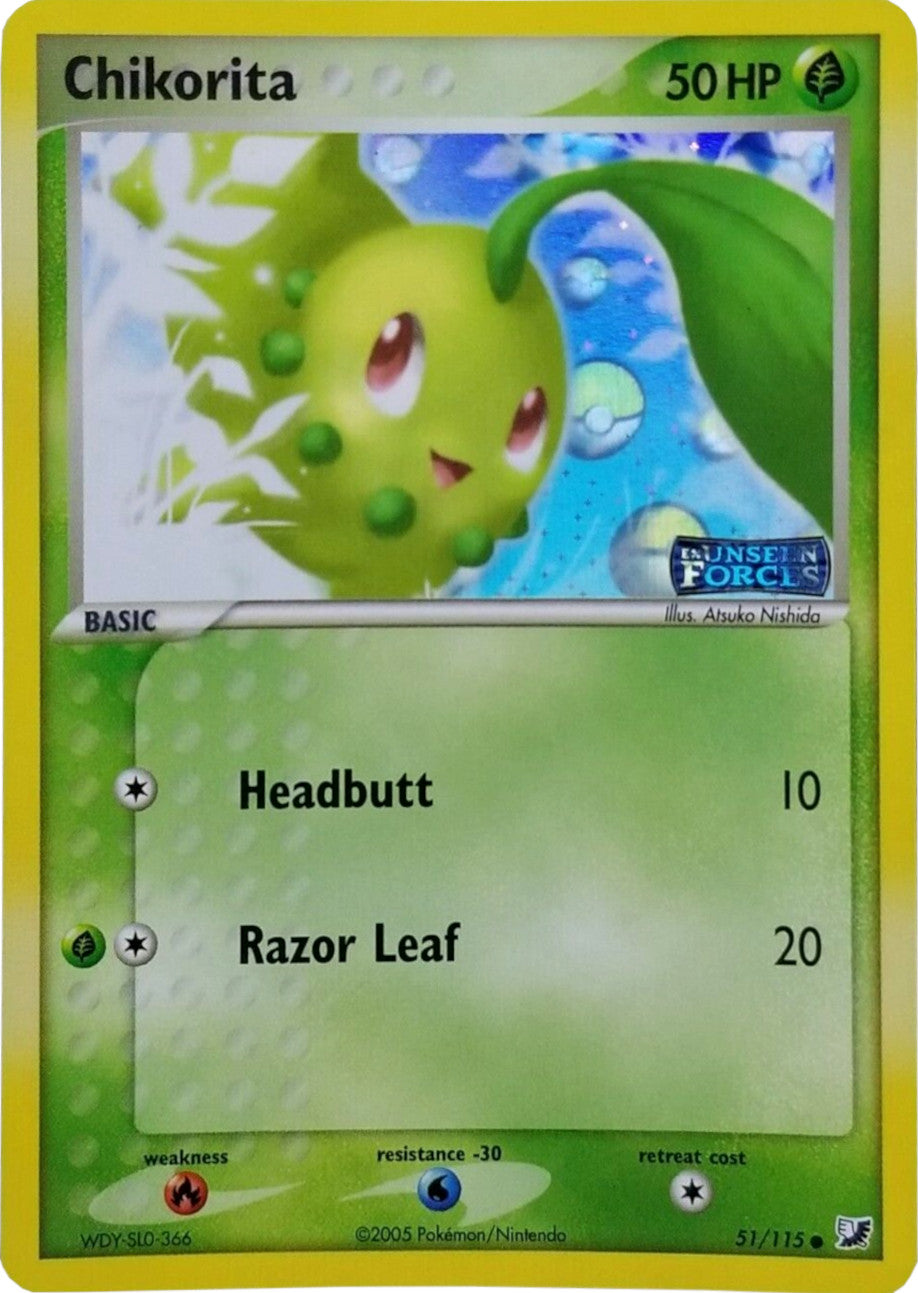 Chikorita (51/115) (Stamped) [EX: Unseen Forces] | The Time Vault CA