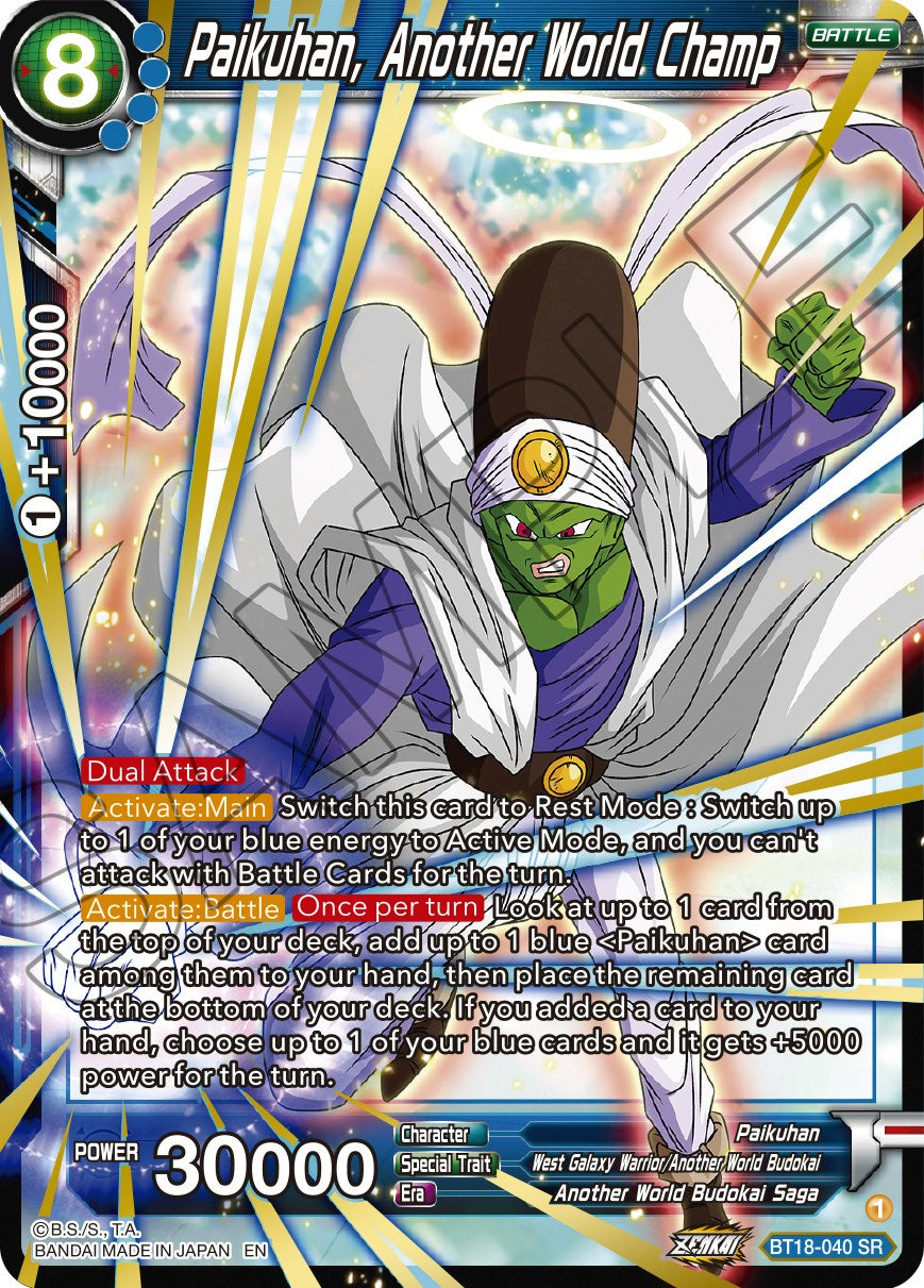 Paikuhan, Another World Champ (BT18-040) [Dawn of the Z-Legends] | The Time Vault CA