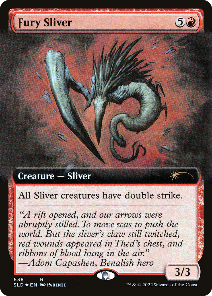 Fury Sliver (Extended Art) [Secret Lair Drop Promos] | The Time Vault CA