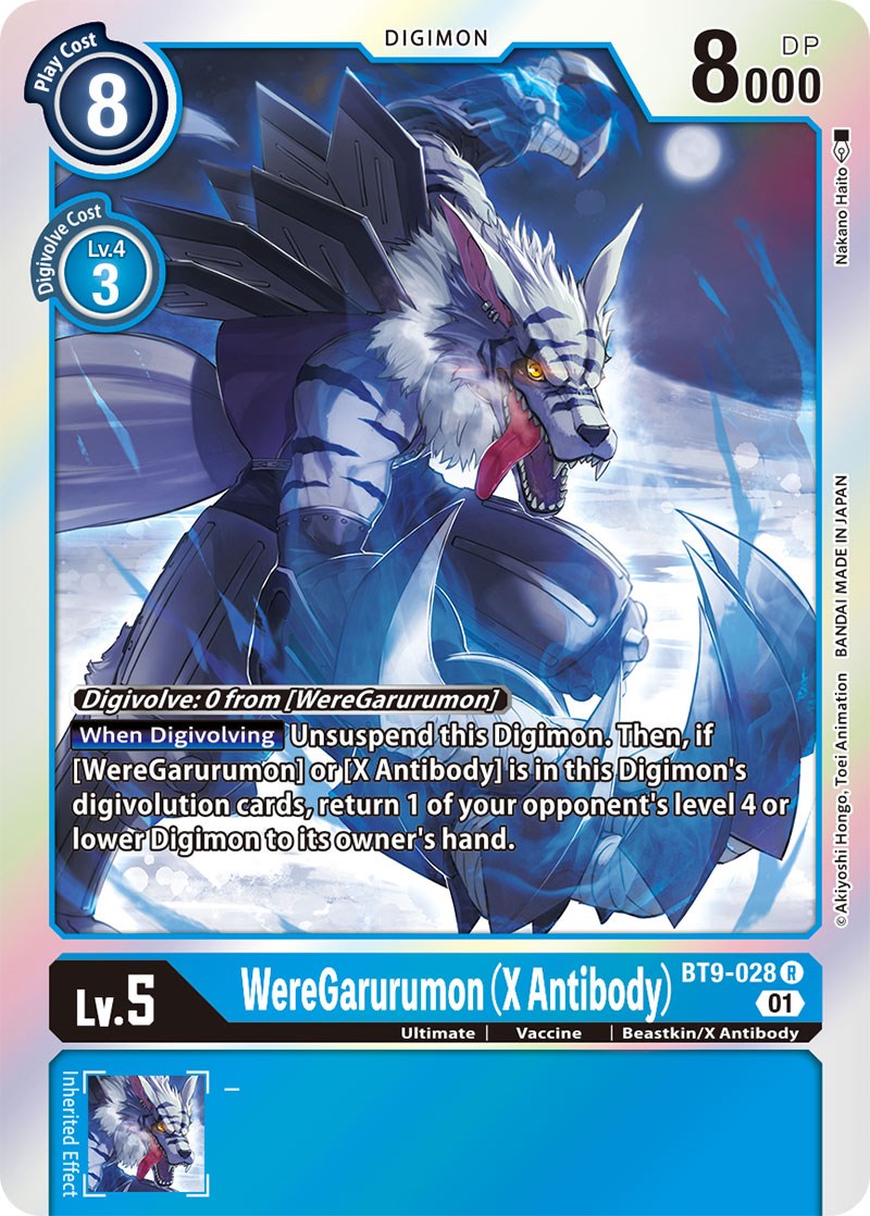 WereGarurumon (X Antibody) [BT9-028] [X Record] | The Time Vault CA