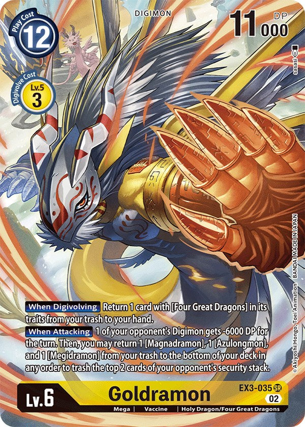 Goldramon [EX3-035] (Alternate Art) [Draconic Roar] | The Time Vault CA