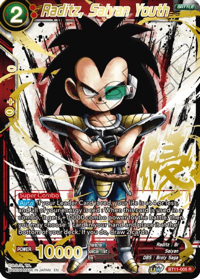 Raditz, Saiyan Youth (Alternate Art) (BT11-005) [Special Anniversary Set 2021] | The Time Vault CA