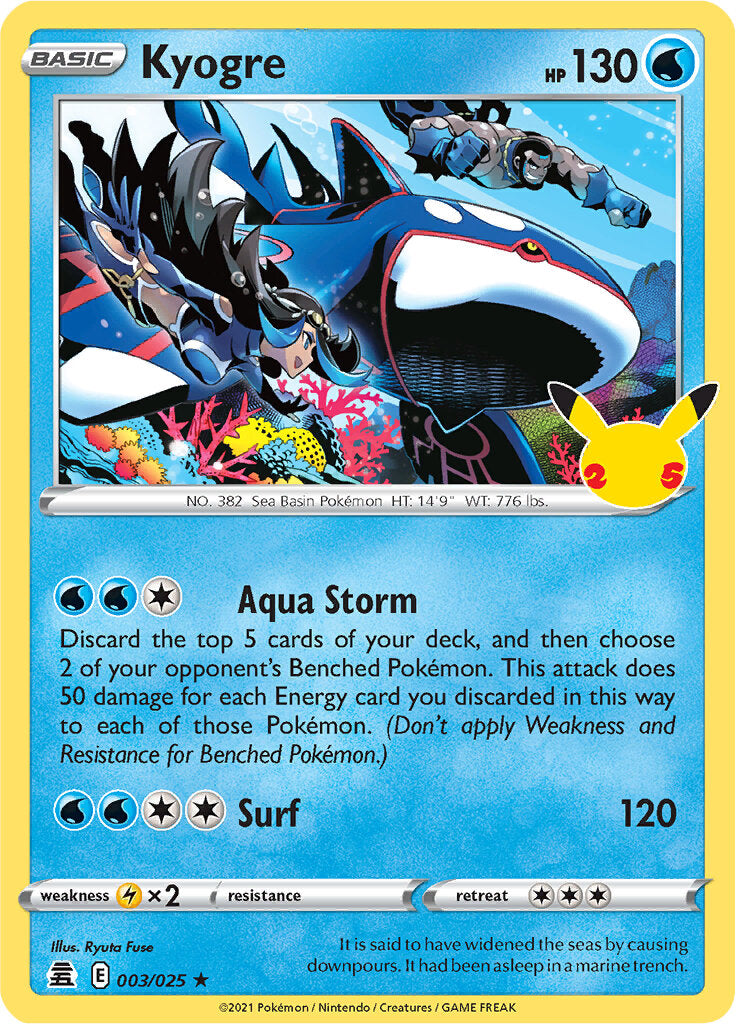 Kyogre (003/025) [Celebrations: 25th Anniversary] | The Time Vault CA