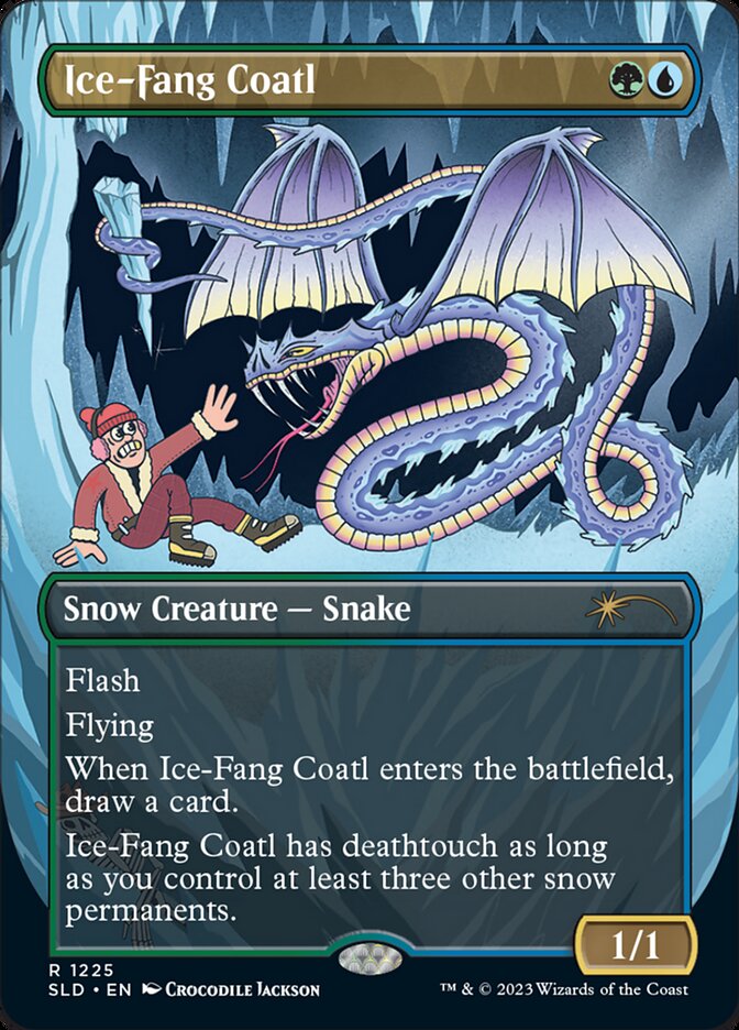 Ice-Fang Coatl (Borderless) [Secret Lair Drop Series] | The Time Vault CA