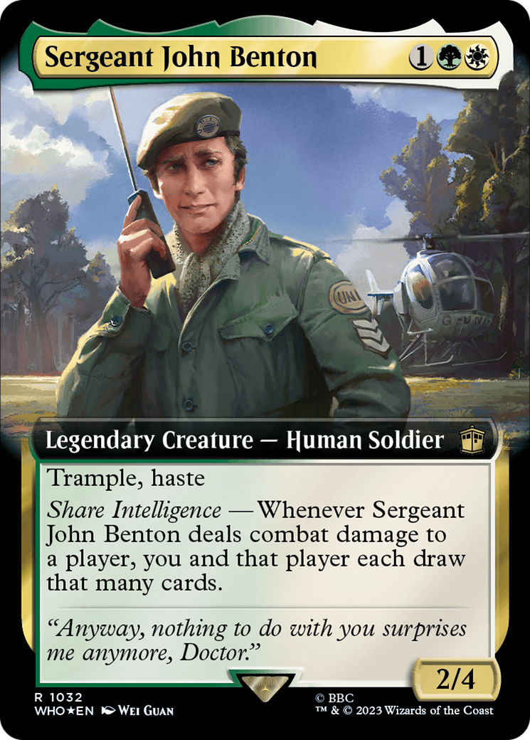 Sergeant John Benton (Extended Art) (Surge Foil) [Doctor Who] | The Time Vault CA