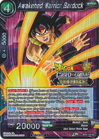 Awakened Warrior Bardock (BT3-110) [Judge Promotion Cards] | The Time Vault CA