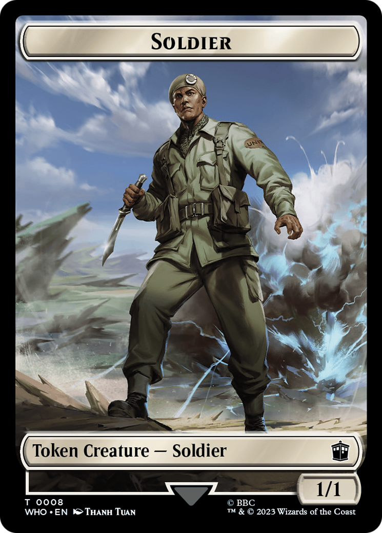 Soldier // Mutant Double-Sided Token [Doctor Who Tokens] | The Time Vault CA