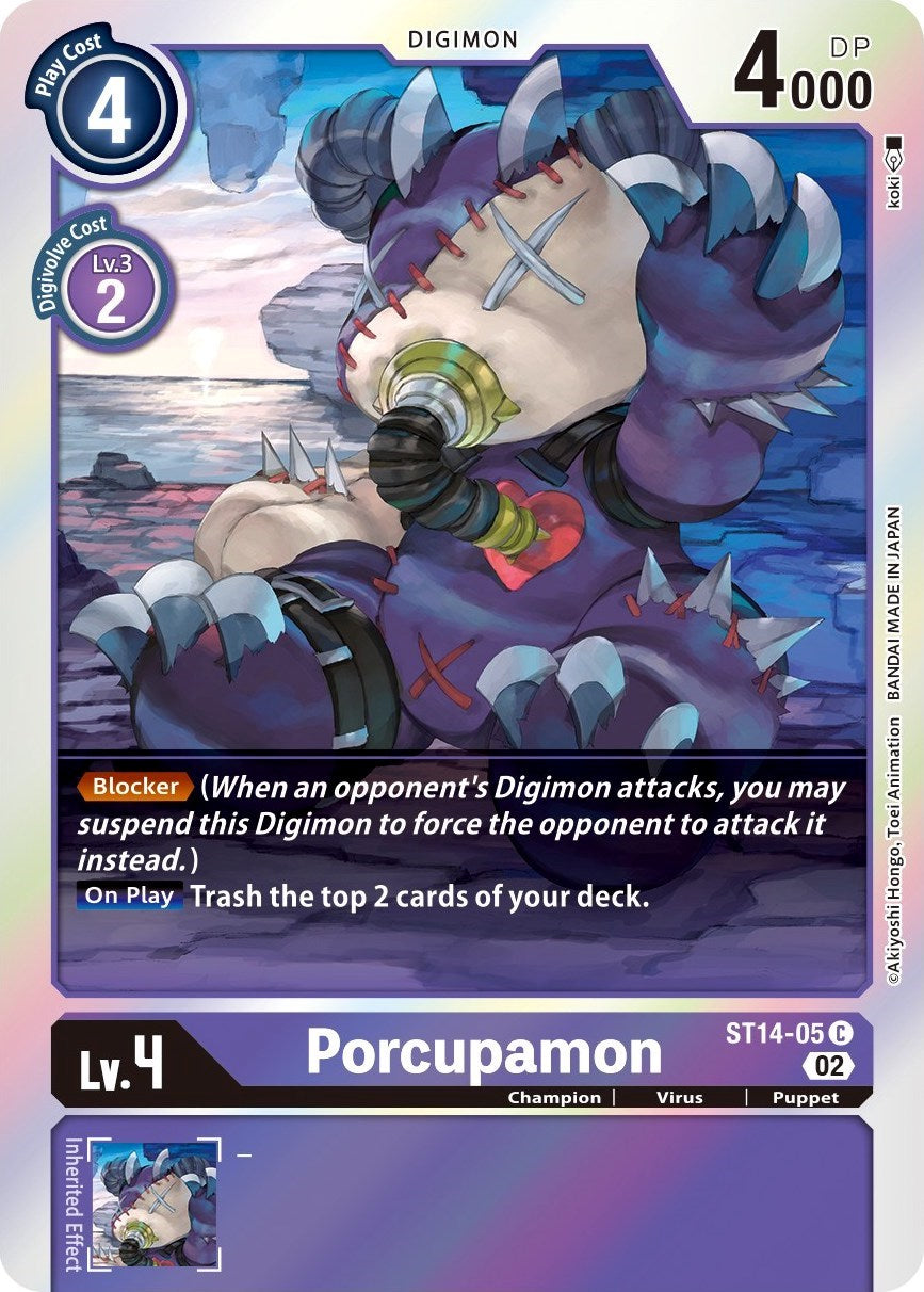 Porcupamon [ST14-05] [Starter Deck: Beelzemon Advanced Deck Set] | The Time Vault CA