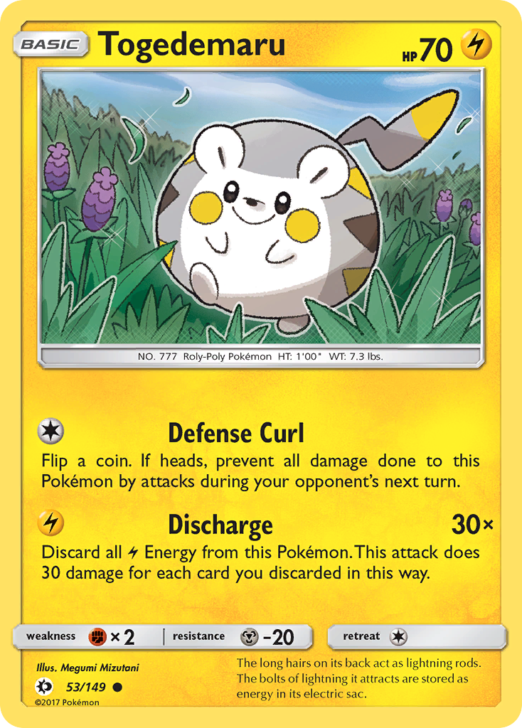 Togedemaru (53/149) [Sun & Moon: Base Set] | The Time Vault CA