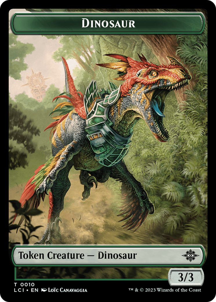 Dinosaur Token (0010) [The Lost Caverns of Ixalan Tokens] | The Time Vault CA