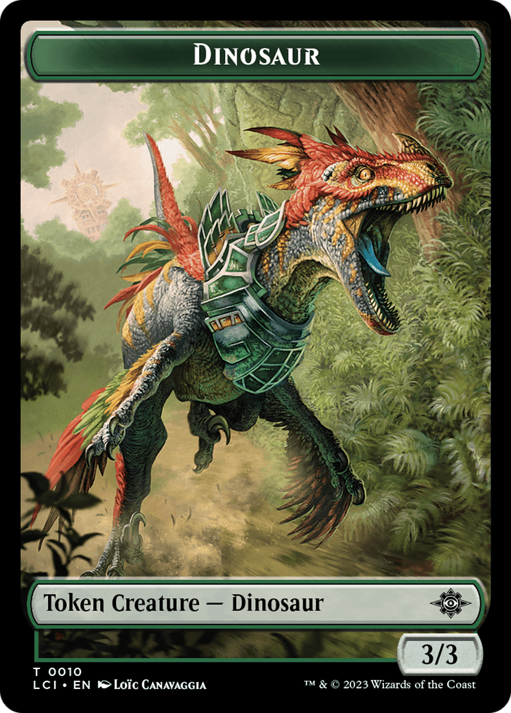 Dinosaur Egg // Dinosaur (0010) Double-Sided Token [The Lost Caverns of Ixalan Tokens] | The Time Vault CA