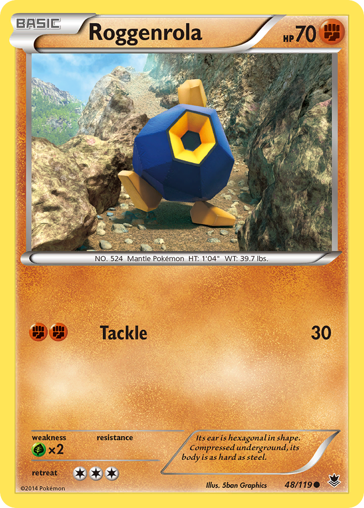 Roggenrola (48/119) [XY: Phantom Forces] | The Time Vault CA