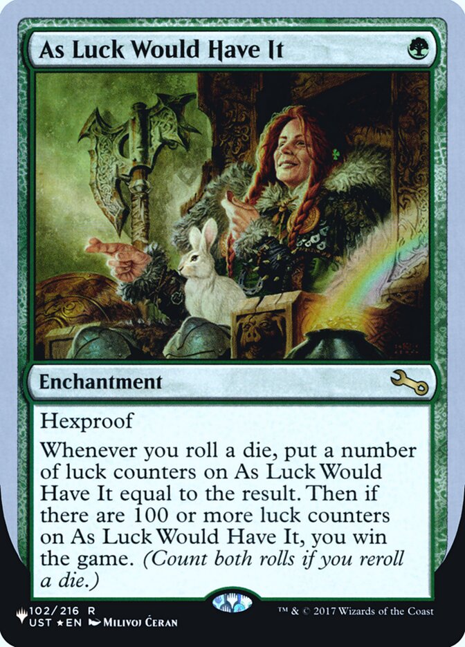 As Luck Would Have It (Unfinity Foil Edition) [The List] | The Time Vault CA