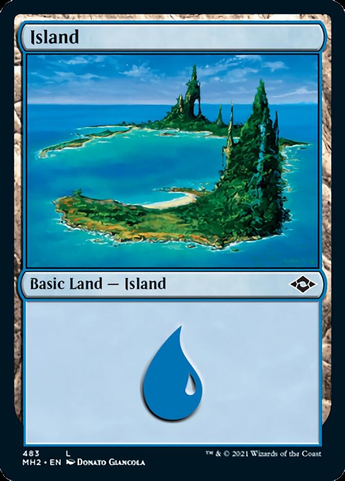 Island (483) (Foil Etched) [Modern Horizons 2] | The Time Vault CA