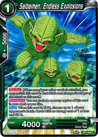 Saibaimen, Endless Explosions (BT7-068) [Assault of the Saiyans] | The Time Vault CA