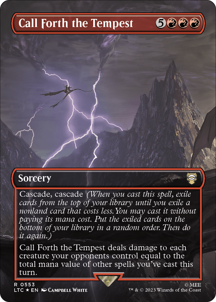 Call Forth the Tempest (Borderless) (Surge Foil) [The Lord of the Rings: Tales of Middle-Earth Commander] | The Time Vault CA