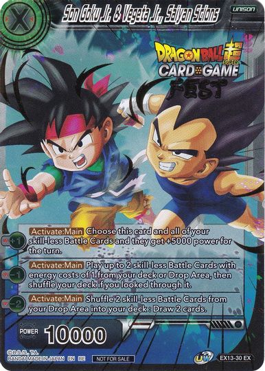 Son Goku Jr. & Vegeta Jr., Saiyan Scions (Card Game Fest 2022) (EX13-30) [Tournament Promotion Cards] | The Time Vault CA