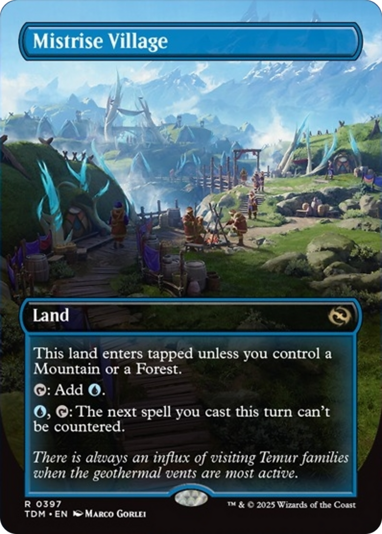 Mistrise Village (Borderless) [Tarkir: Dragonstorm] | The Time Vault CA