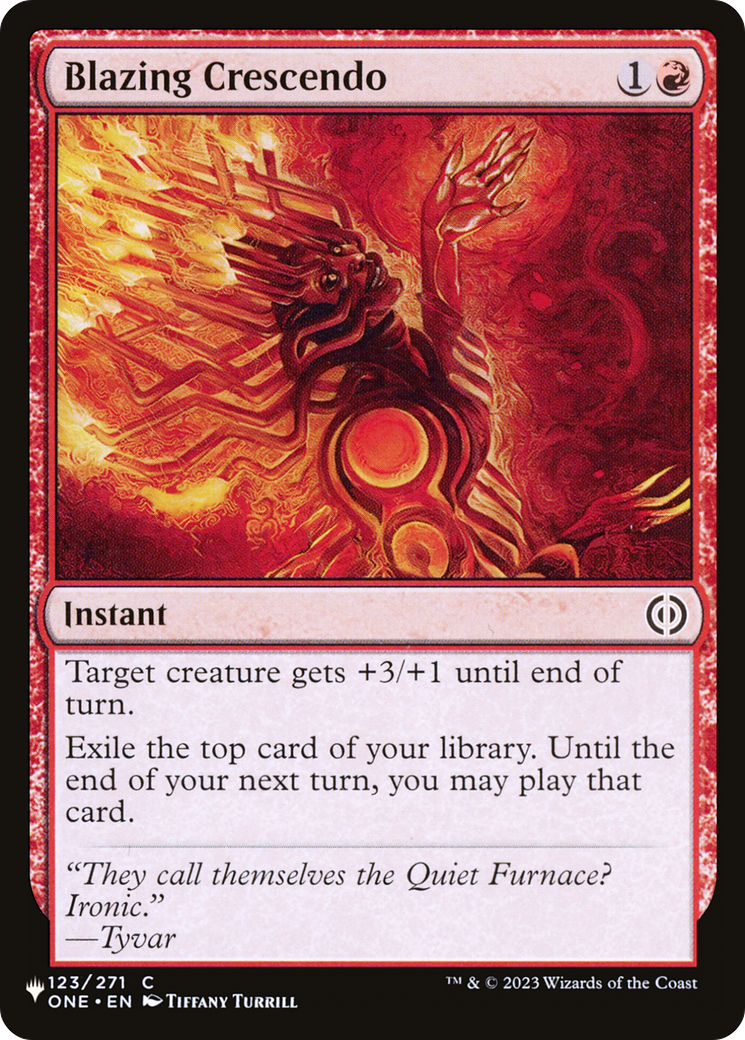 Blazing Crescendo [The List] | The Time Vault CA