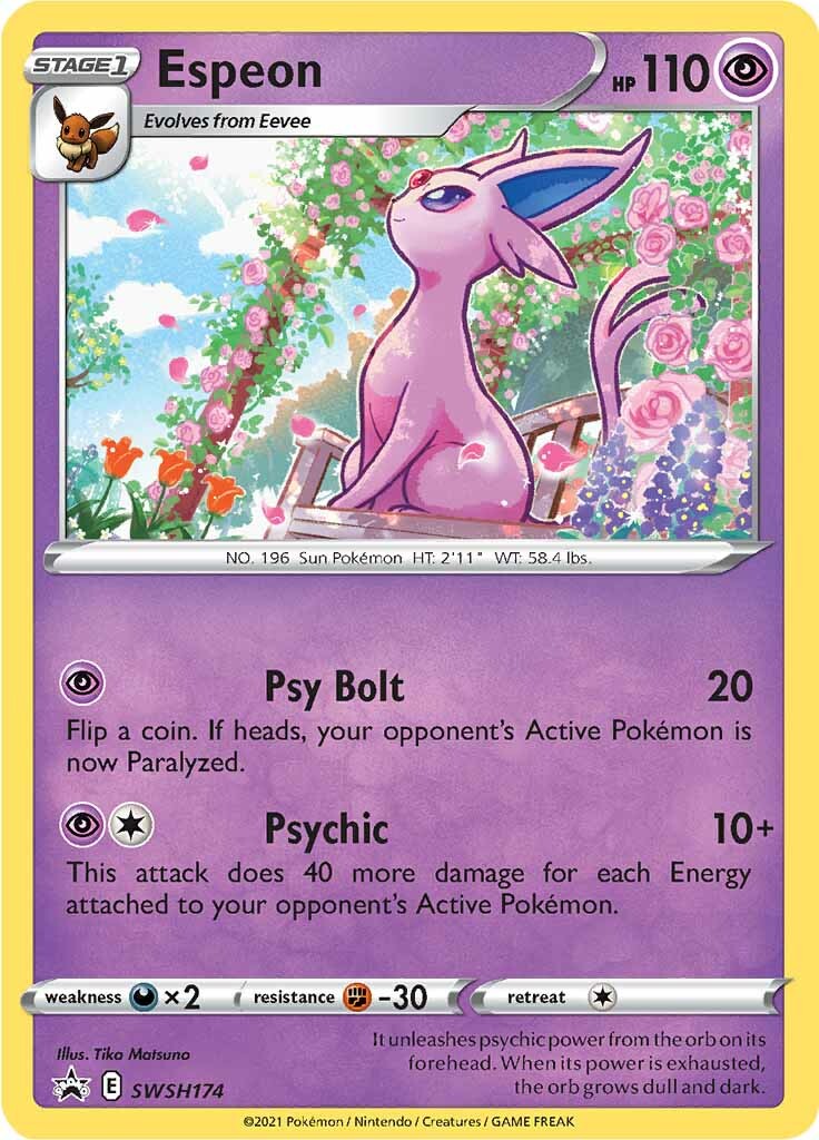 Espeon (SWSH174) [Sword & Shield: Black Star Promos] | The Time Vault CA