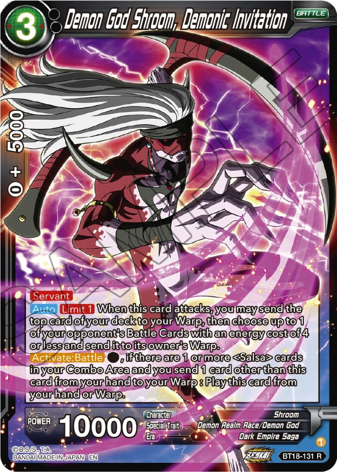 Demon God Shroom, Demonic Invitation (BT18-131) [Dawn of the Z-Legends] | The Time Vault CA