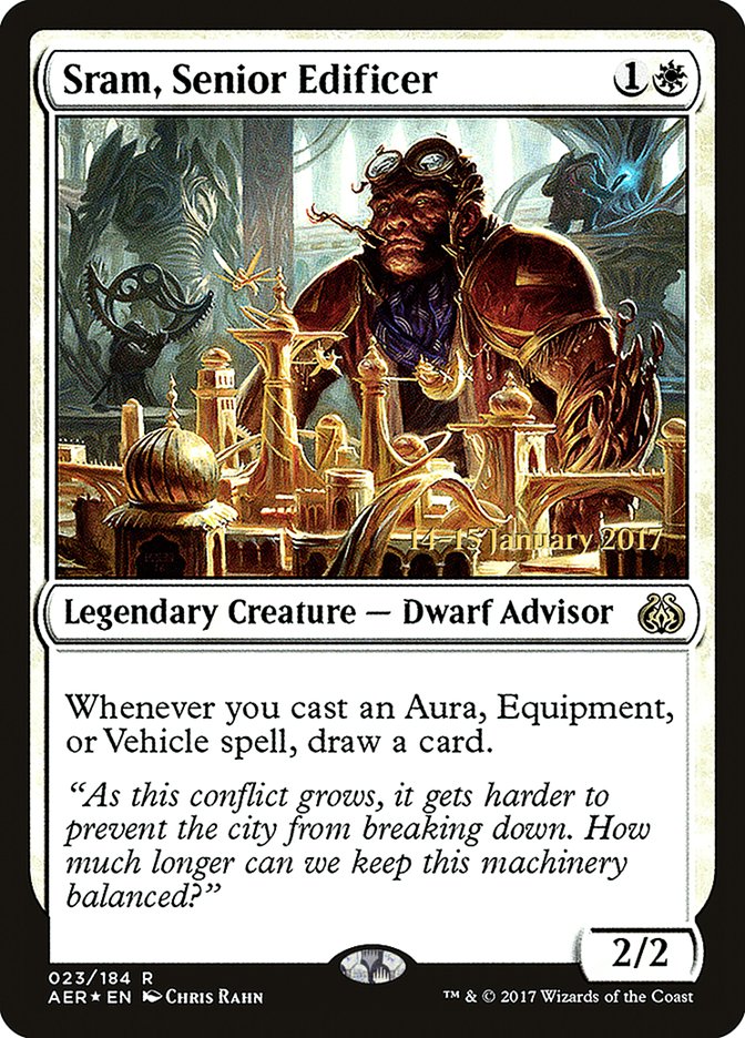 Sram, Senior Edificer [Aether Revolt Prerelease Promos] | The Time Vault CA