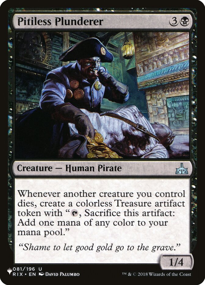 Pitiless Plunderer [The List] | The Time Vault CA