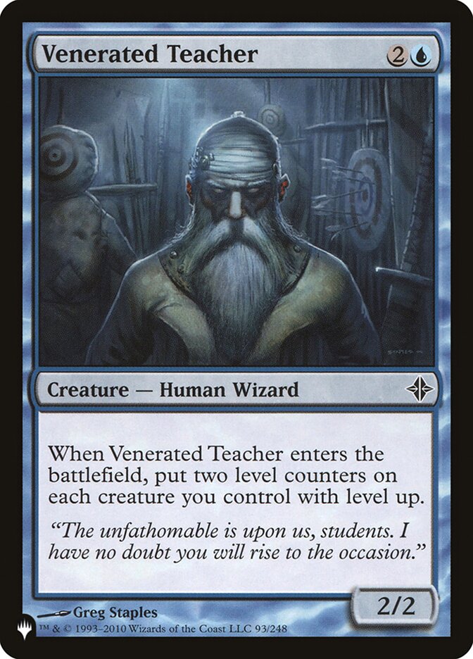 Venerated Teacher [The List] | The Time Vault CA